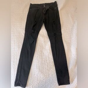 Just Black skinny ripped jeans